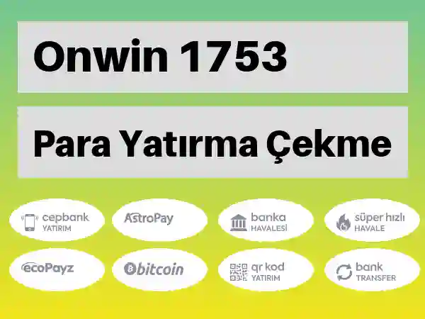 Onwin Mobil Para yatırma ve çekme 1753